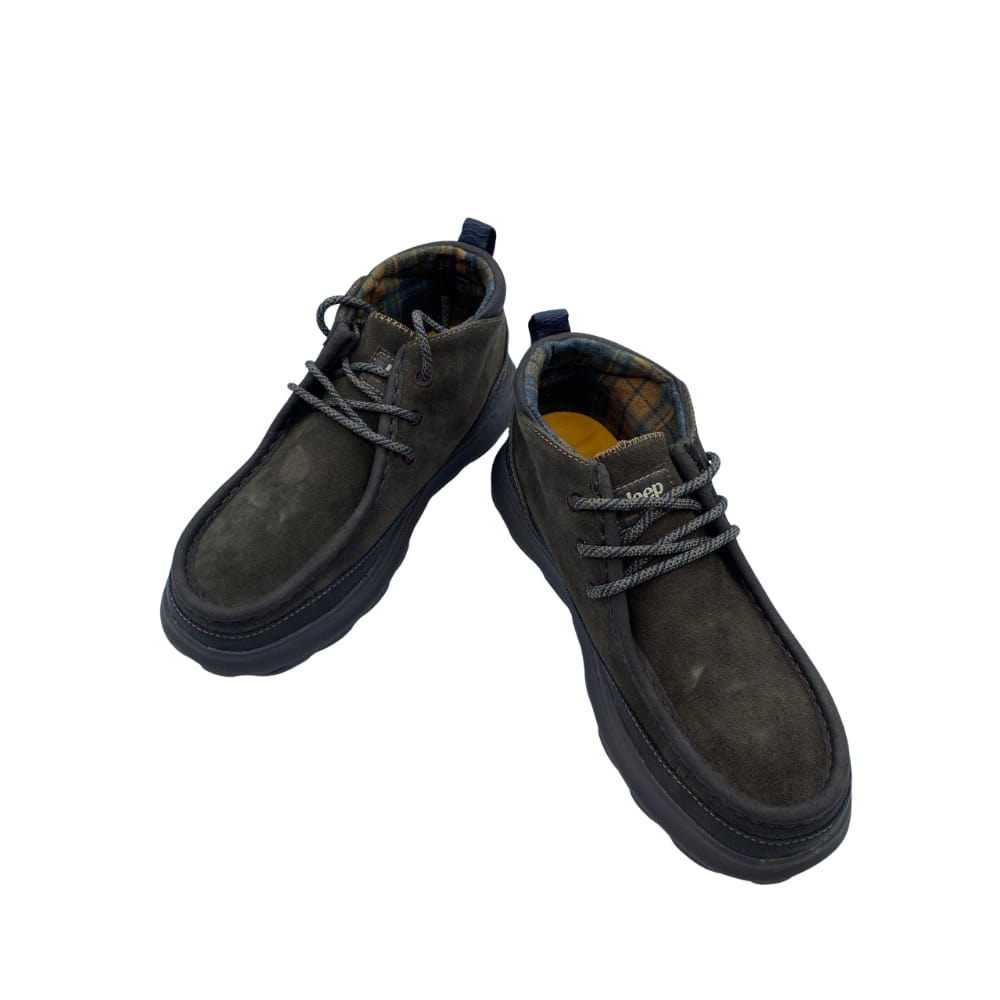 Bota JEEP Ante Marrón con cordones perfil tipo chelsea