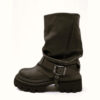 Bota Polaina Sport en Piel Marrón Choco de Mmmú con plataforma