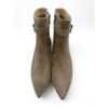 Botines en Ante Tacón fino con detalle Negro/Beige - Thumbnail Image 5