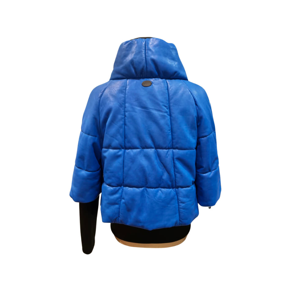 Cazadora acolchada Combi Azul Ibáñez trasera en doble panel negro