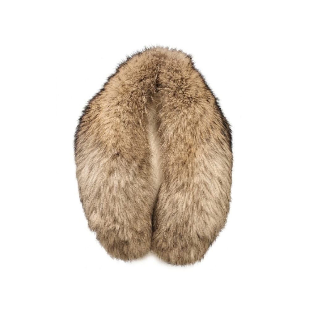 Cuello Deluxe con pelo Raccoon natural