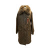 Parka Dichi Marrón con Cuello de Pelo largo